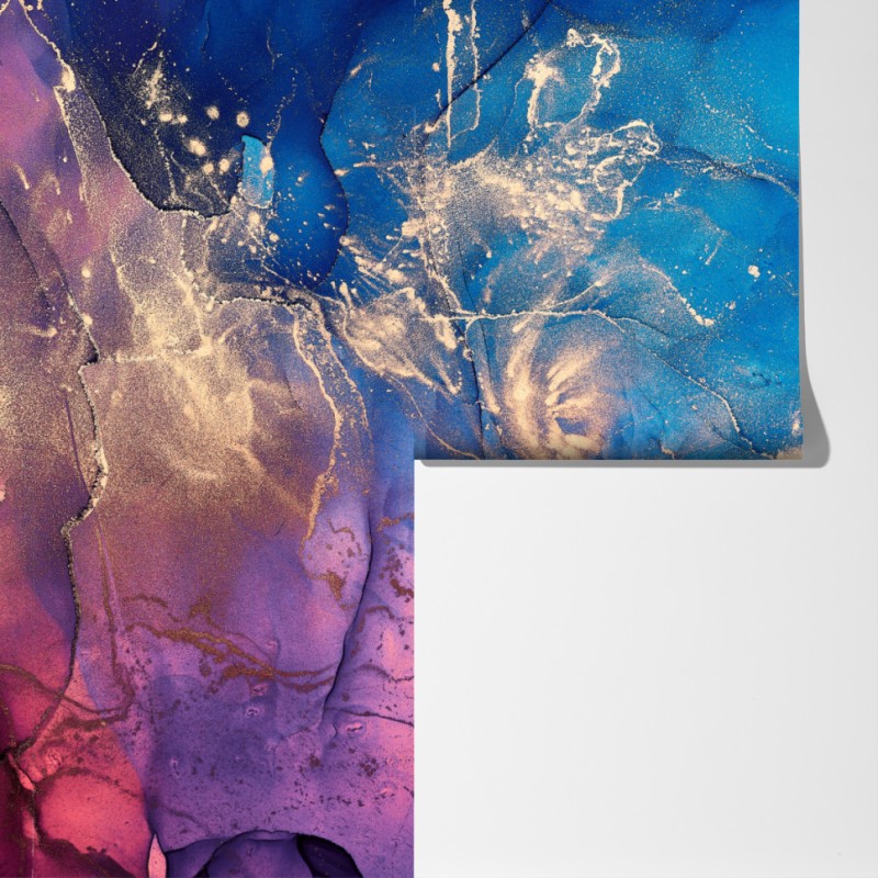 Fototapeta niebieska marmurowa abstrakcja z atramentu alkoholowego – Wallissimo® Fototapeta niebieska marmurowa abstrakcja z atramentu alkoholowego – Wallissimo®