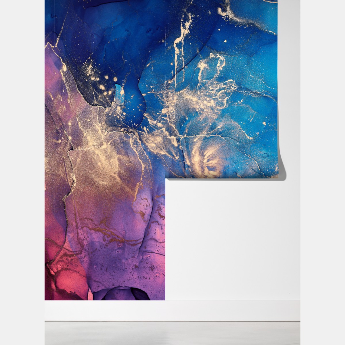 Fototapeta niebieska marmurowa abstrakcja z atramentu alkoholowego – Wallissimo® Fototapeta niebieska marmurowa abstrakcja z atramentu alkoholowego – Wallissimo®