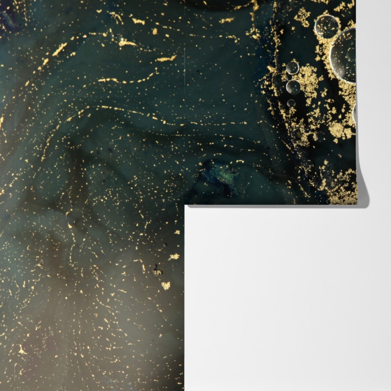 Fototapeta turkusowo-złota abstrakcyjna marmurkowa faktura – Wallissimo® Fototapeta turkusowo-złota abstrakcyjna marmurkowa faktura – Wallissimo®