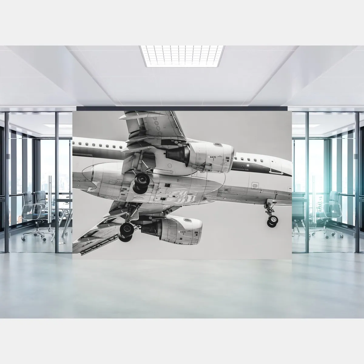 Fototapeta zbliżenie podwozia samolotu – Wallissimo® Fototapeta zbliżenie podwozia samolotu – Wallissimo®