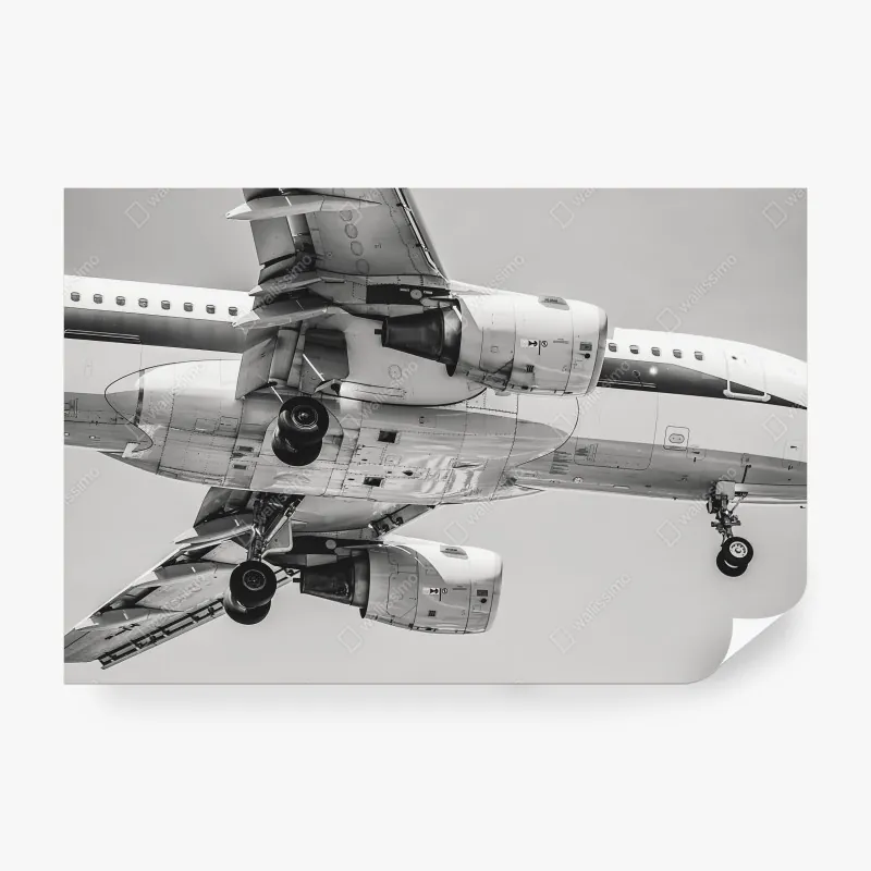 Fototapeta zbliżenie podwozia samolotu