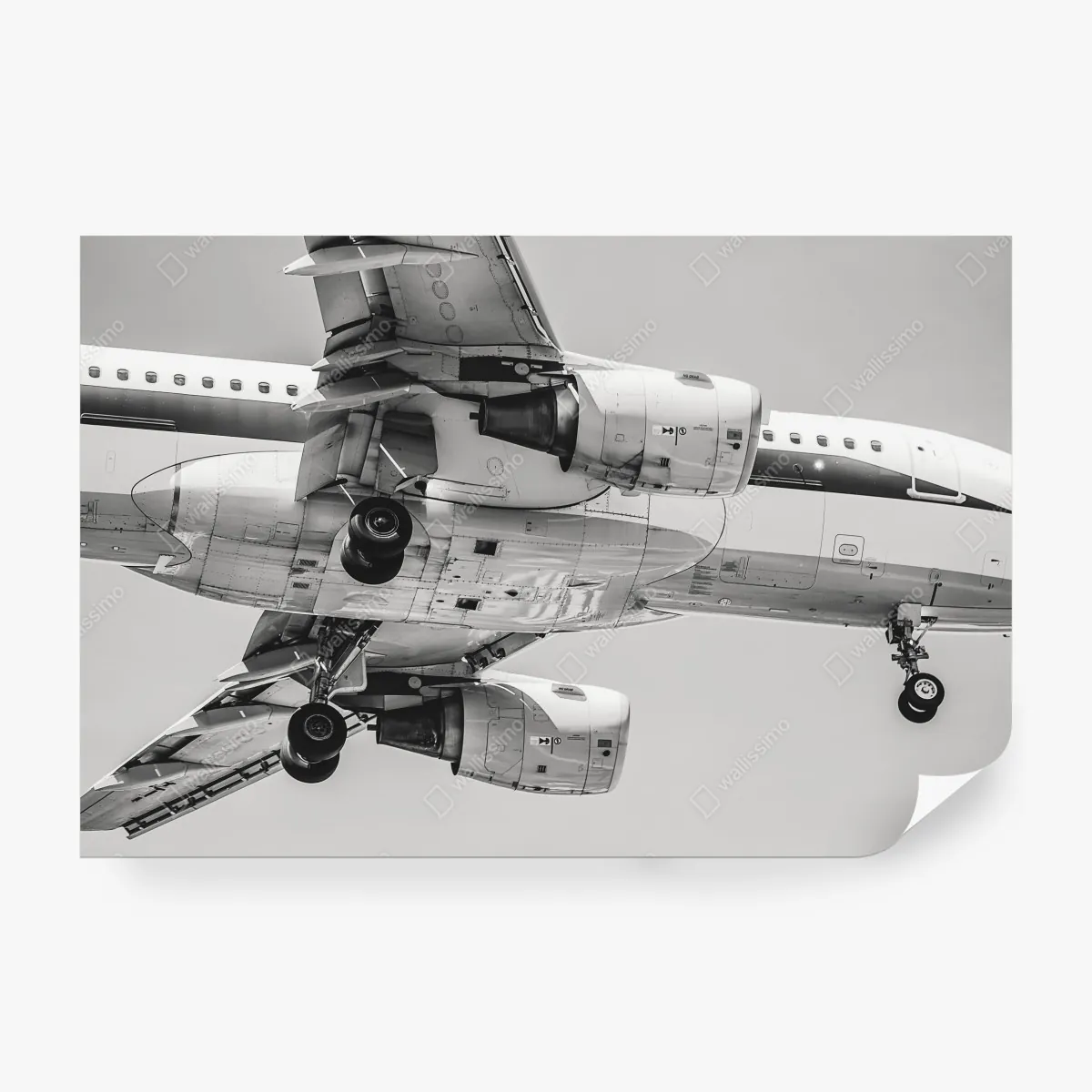 Fototapeta zbliżenie podwozia samolotu – Wallissimo® Fototapeta zbliżenie podwozia samolotu – Wallissimo®