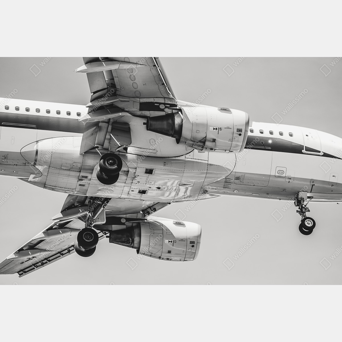 Fototapeta zbliżenie podwozia samolotu – Wallissimo® Fototapeta zbliżenie podwozia samolotu – Wallissimo®