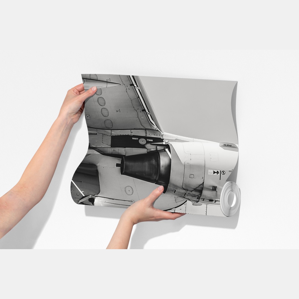 Fototapeta zbliżenie podwozia samolotu – Wallissimo® Fototapeta zbliżenie podwozia samolotu – Wallissimo®