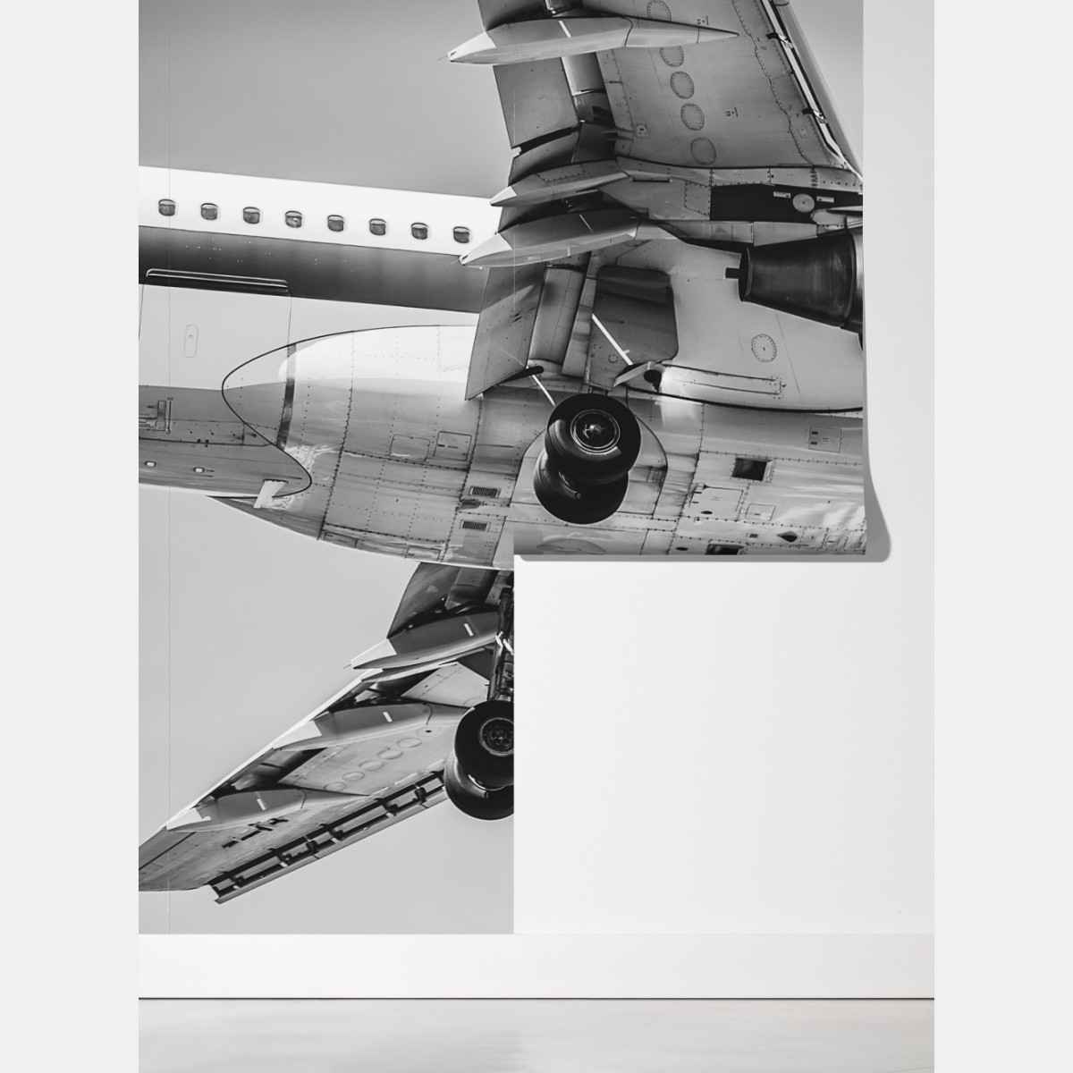 Fototapeta zbliżenie podwozia samolotu – Wallissimo® Fototapeta zbliżenie podwozia samolotu – Wallissimo®