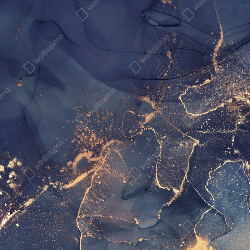 Fototapeta granatowa marmurowa abstrakcja ze złotymi żyłkami – Wallissimo® Fototapeta granatowa marmurowa abstrakcja ze złotymi żyłkami – Wallissimo®