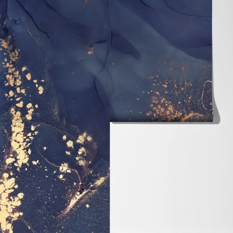 Fototapeta granatowa marmurowa abstrakcja ze złotymi żyłkami – Wallissimo® Fototapeta granatowa marmurowa abstrakcja ze złotymi żyłkami – Wallissimo®