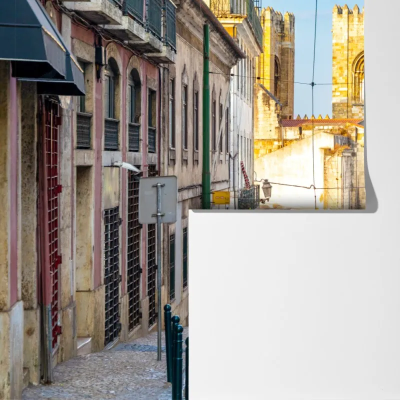 Fototapeta słoneczne tramwaje na zabytkowej ulicy Lizbony – Wallissimo® Fototapeta słoneczne tramwaje na zabytkowej ulicy Lizbony – Wallissimo®