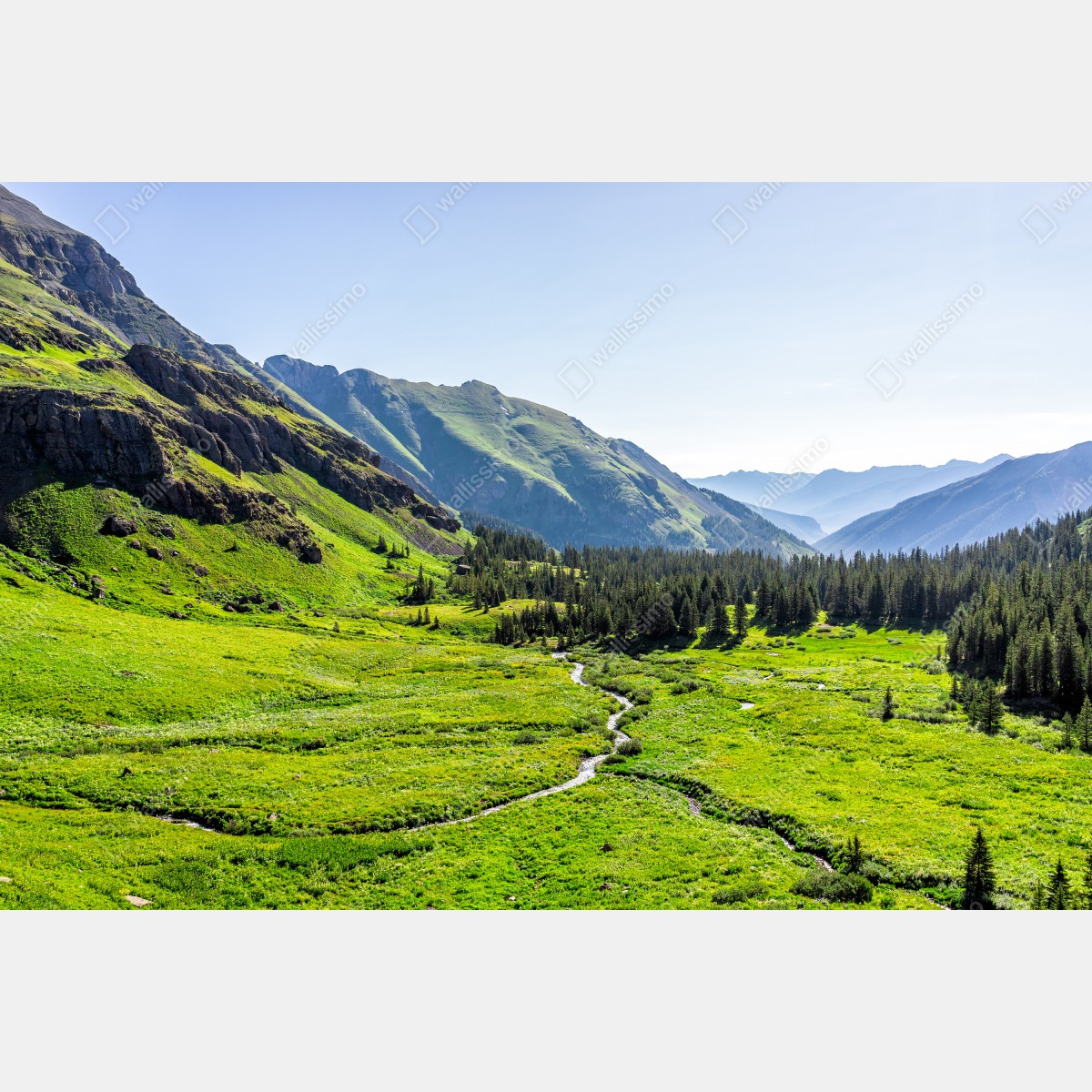 Fototapeta spokojna alpejska dolina – Wallissimo® Fototapeta spokojna alpejska dolina – Wallissimo®