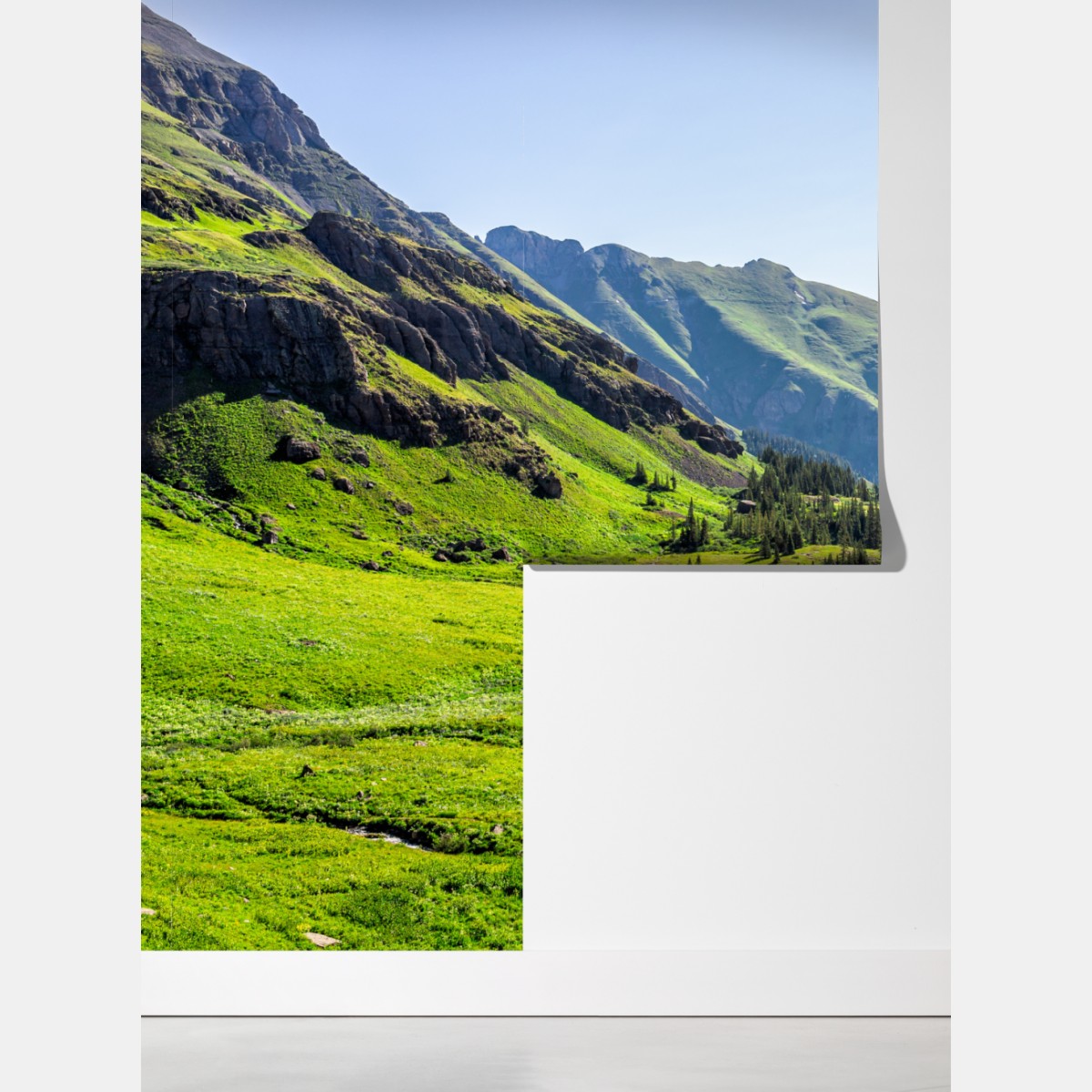 Fototapeta spokojna alpejska dolina – Wallissimo® Fototapeta spokojna alpejska dolina – Wallissimo®