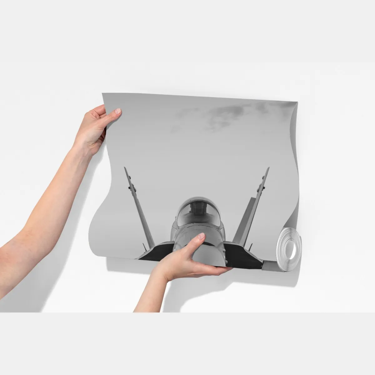 Fototapeta myśliwiec na pasie startowym – Wallissimo® Fototapeta myśliwiec na pasie startowym – Wallissimo®