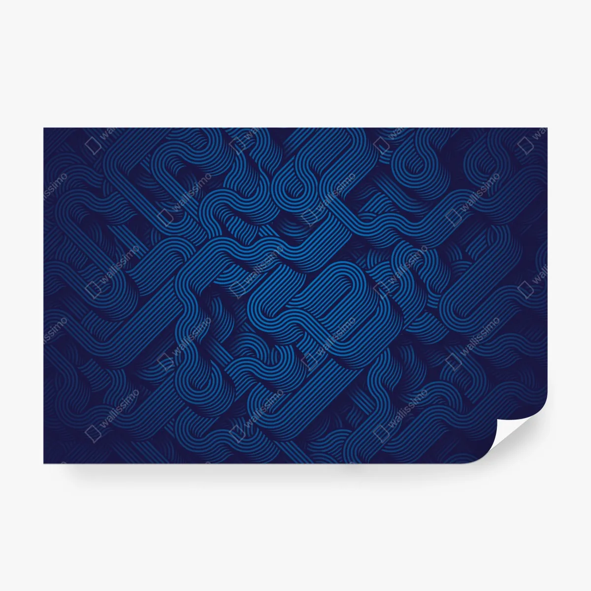 Fototapeta głęboki niebieski abstrakcyjny wzór linii – Wallissimo® Fototapeta głęboki niebieski abstrakcyjny wzór linii – Wallissimo®