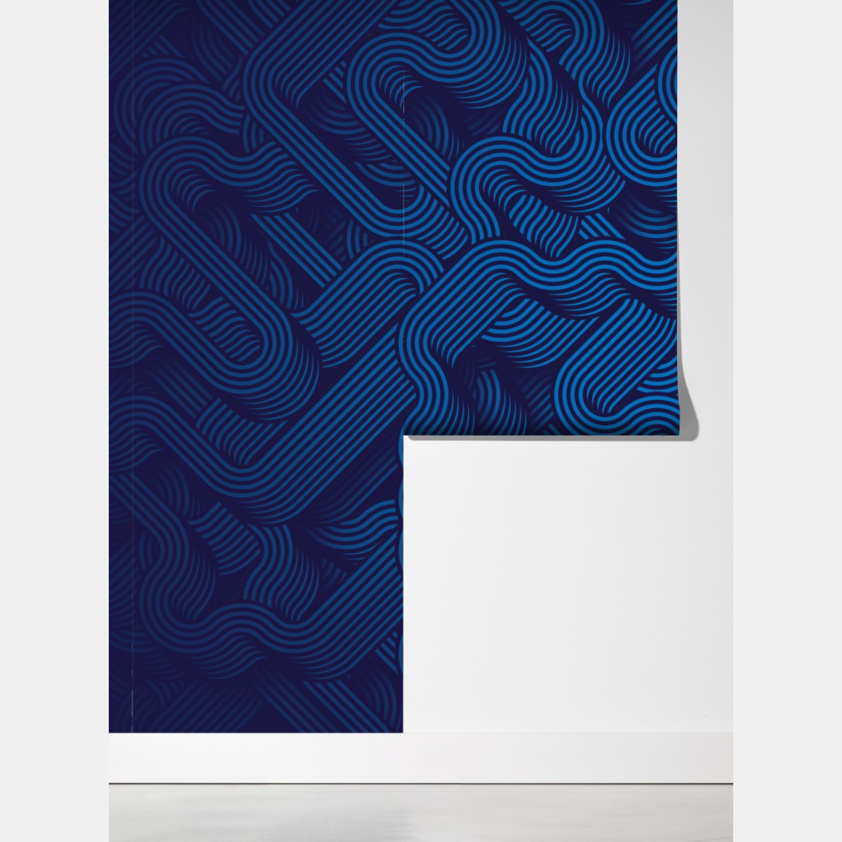 Fototapeta głęboki niebieski abstrakcyjny wzór linii – Wallissimo® Fototapeta głęboki niebieski abstrakcyjny wzór linii – Wallissimo®