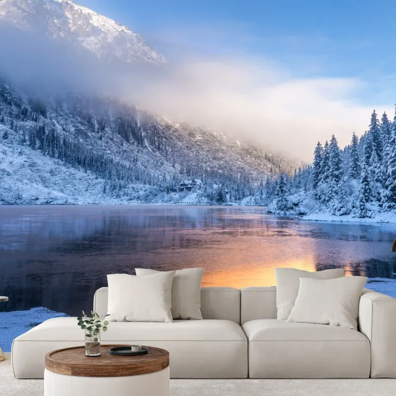 Fototapeta zimowy wschód słońca w Tatrach Wysokich