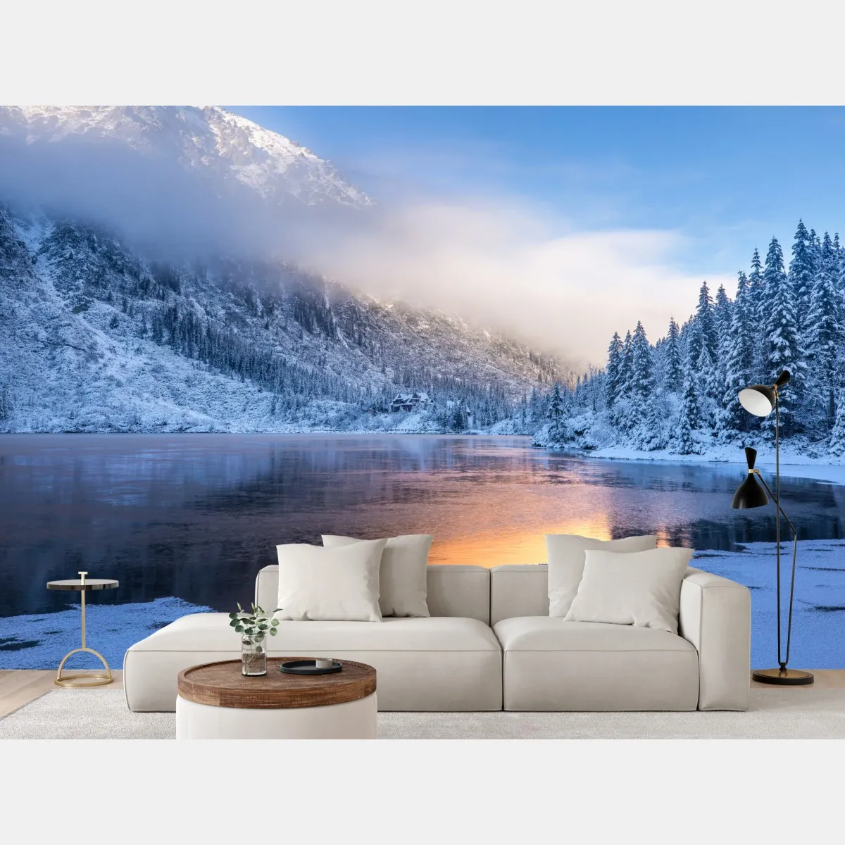 Fototapeta zimowy wschód słońca w Tatrach Wysokich – Wallissimo® Fototapeta zimowy wschód słońca w Tatrach Wysokich – Wallissimo®