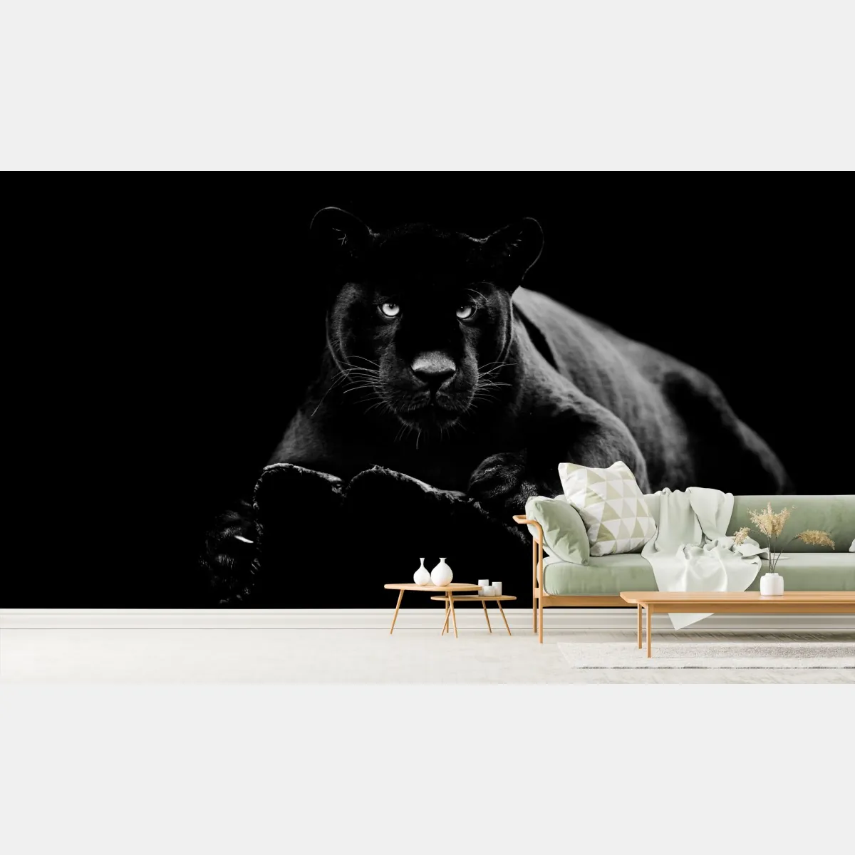 Fototapeta majestatyczny portret czarnej pantery – Wallissimo® Fototapeta majestatyczny portret czarnej pantery – Wallissimo®