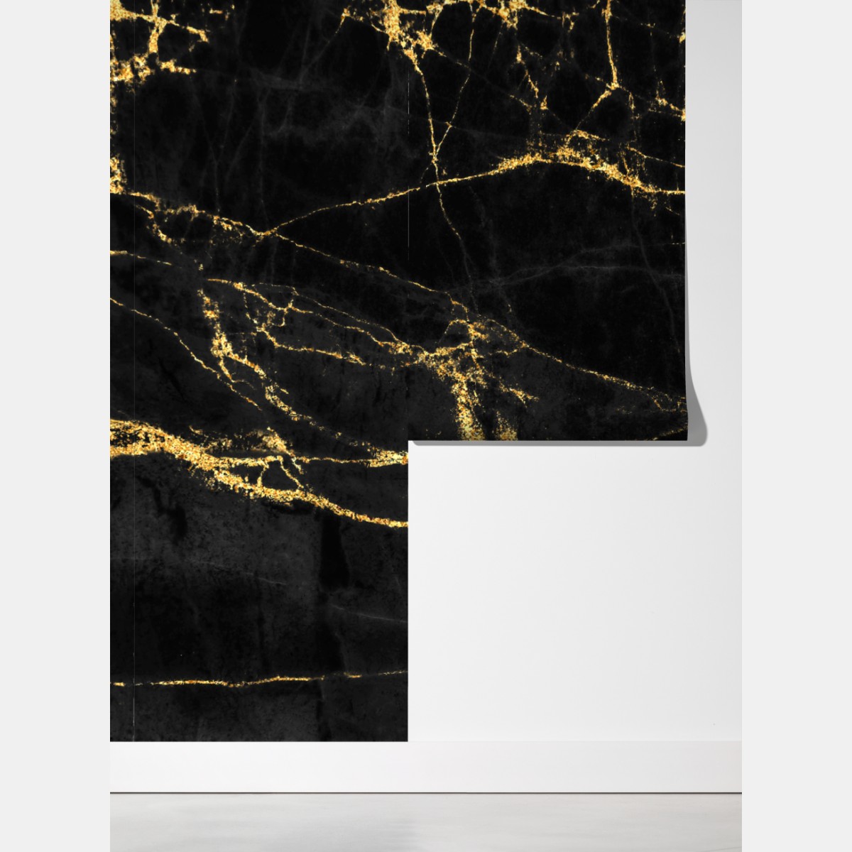 Fototapeta czarny marmur ze złotymi żyłami – Wallissimo® Fototapeta czarny marmur ze złotymi żyłami – Wallissimo®