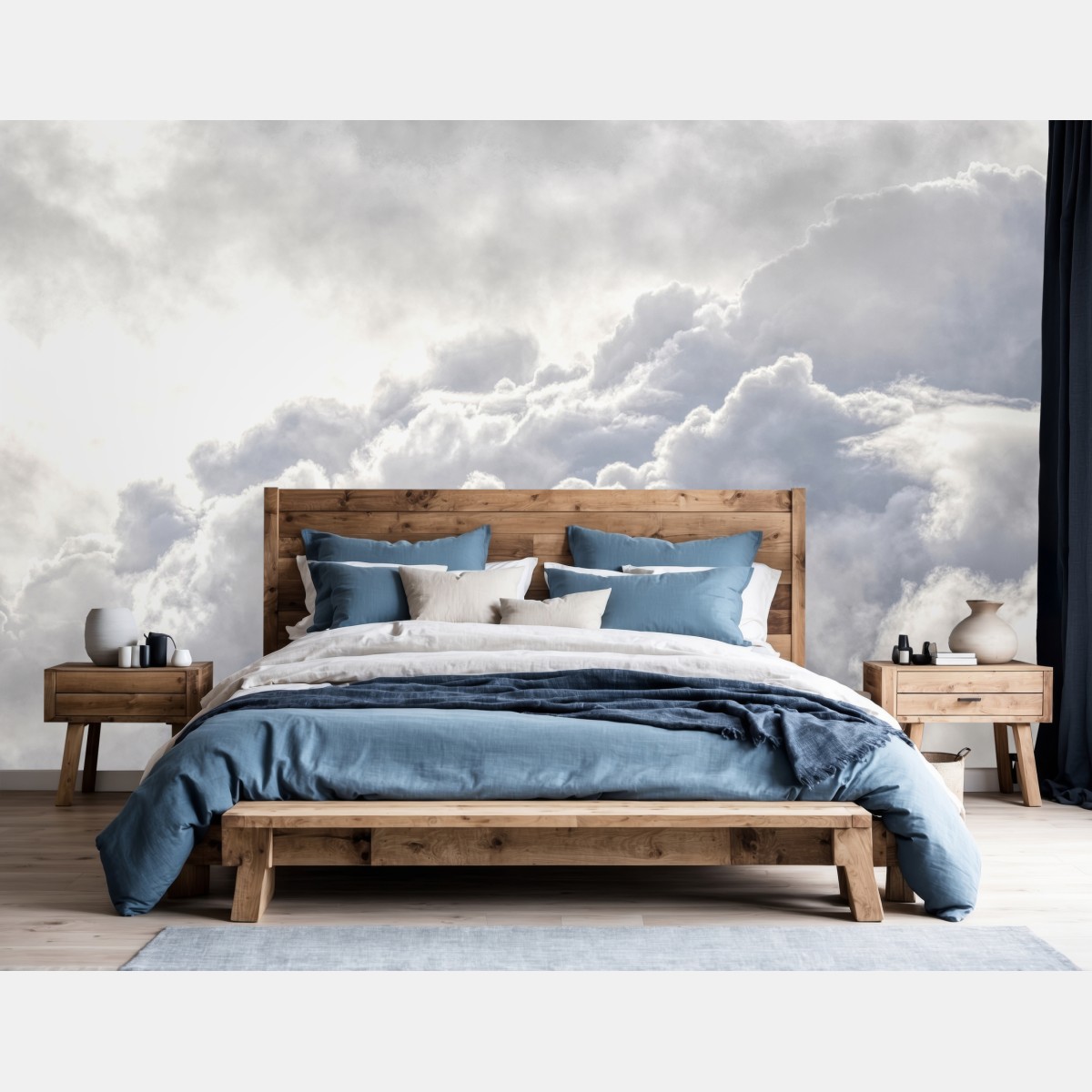Wall mural ethereal white cloudscape
