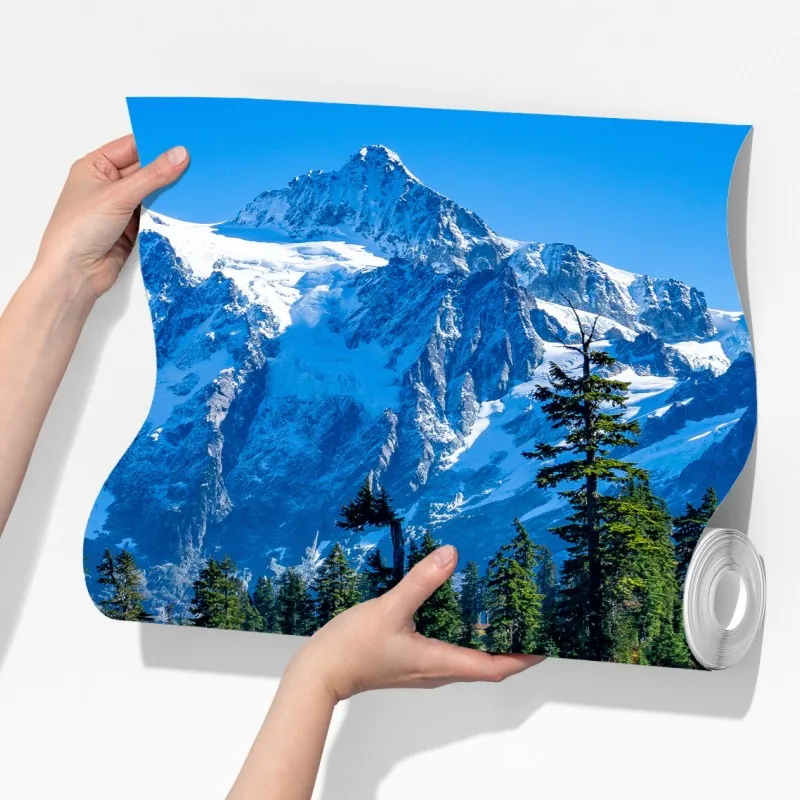 Fototapeta majestatyczne odbicie gór nad jeziorem – Wallissimo® Fototapeta majestatyczne odbicie gór nad jeziorem – Wallissimo®