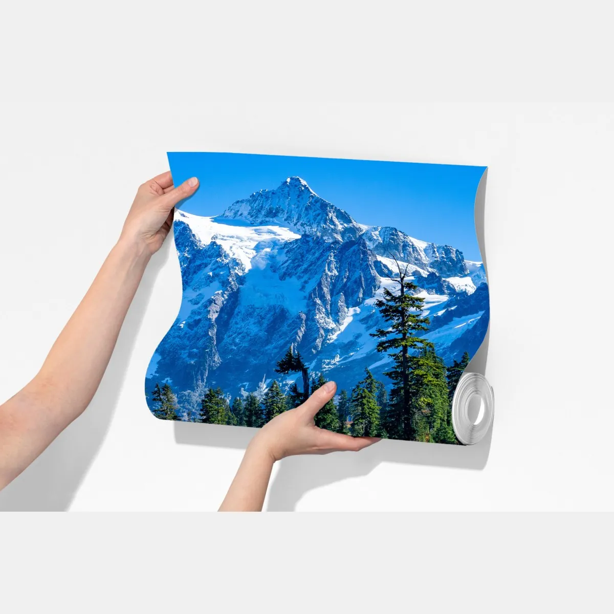 Fototapeta majestatyczne odbicie gór nad jeziorem – Wallissimo® Fototapeta majestatyczne odbicie gór nad jeziorem – Wallissimo®