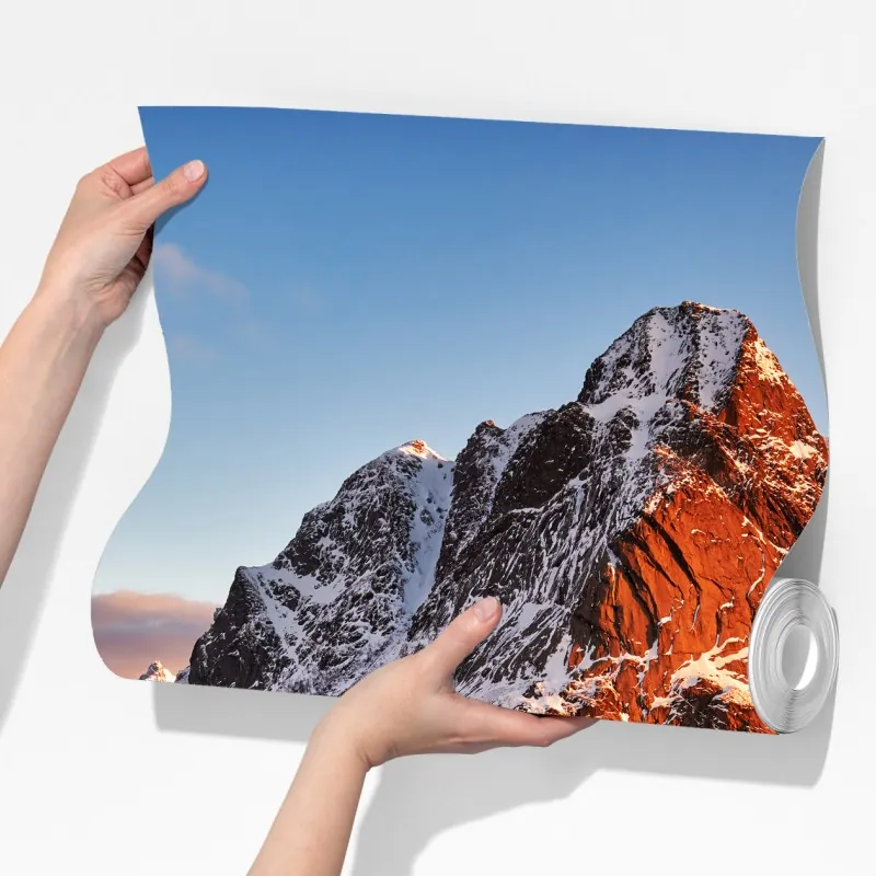 Fototapeta Lofoty wschód słońca nad górami – Wallissimo® Fototapeta Lofoty wschód słońca nad górami – Wallissimo®