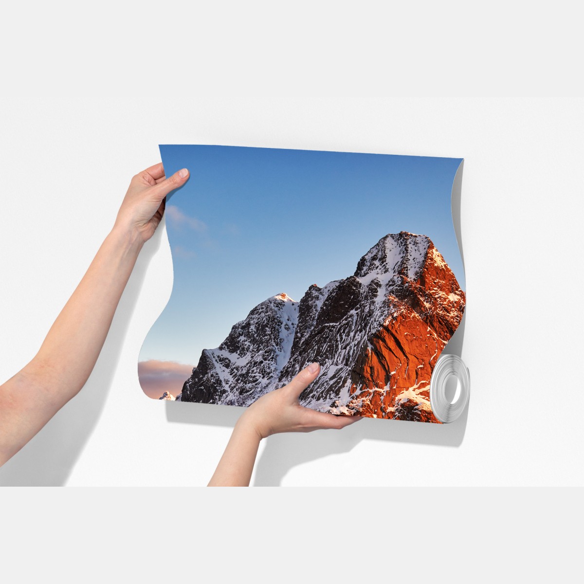 Fototapeta Lofoty wschód słońca nad górami – Wallissimo® Fototapeta Lofoty wschód słońca nad górami – Wallissimo®