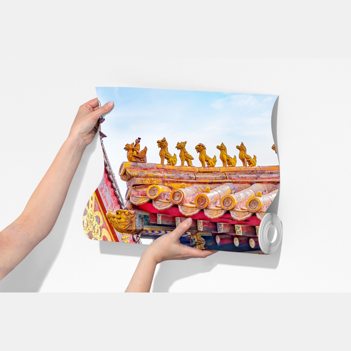 Fototapeta ozdobny dach Lama Temple, Beijing – Wallissimo® Fototapeta ozdobny dach Lama Temple, Beijing – Wallissimo®