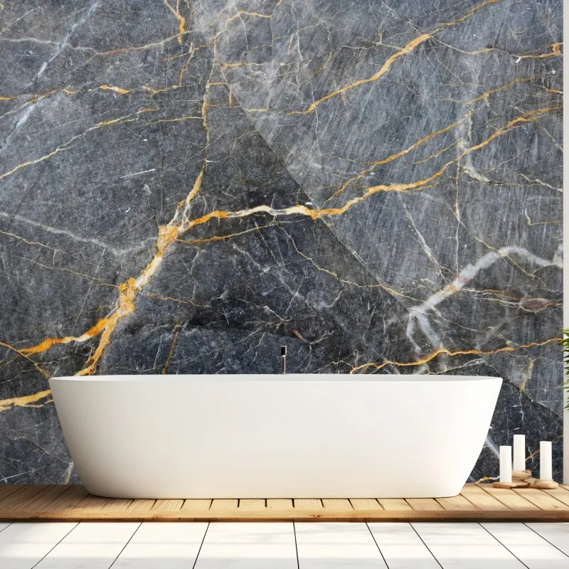Fototapeta ciemnoszary marmur ze złotymi żyłami