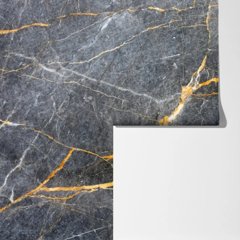 Fototapeta ciemnoszary marmur ze złotymi żyłami – Wallissimo® Fototapeta ciemnoszary marmur ze złotymi żyłami – Wallissimo®