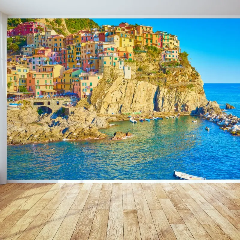 Fototapeta kolorowa wioska nadmorska Cinque Terre – Wallissimo® Fototapeta kolorowa wioska nadmorska Cinque Terre – Wallissimo®