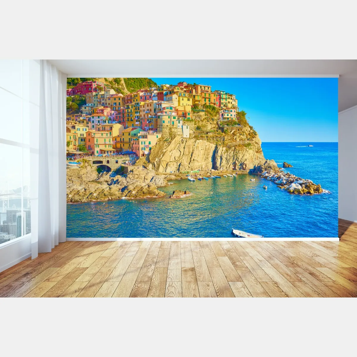 Fototapeta kolorowa wioska nadmorska Cinque Terre – Wallissimo® Fototapeta kolorowa wioska nadmorska Cinque Terre – Wallissimo®