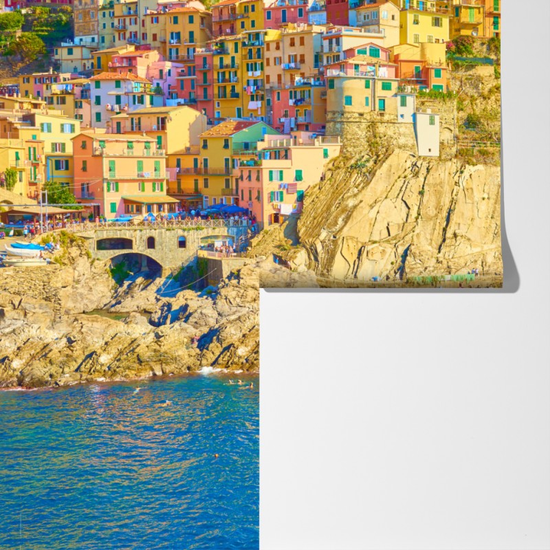 Fototapeta kolorowa wioska nadmorska Cinque Terre – Wallissimo® Fototapeta kolorowa wioska nadmorska Cinque Terre – Wallissimo®