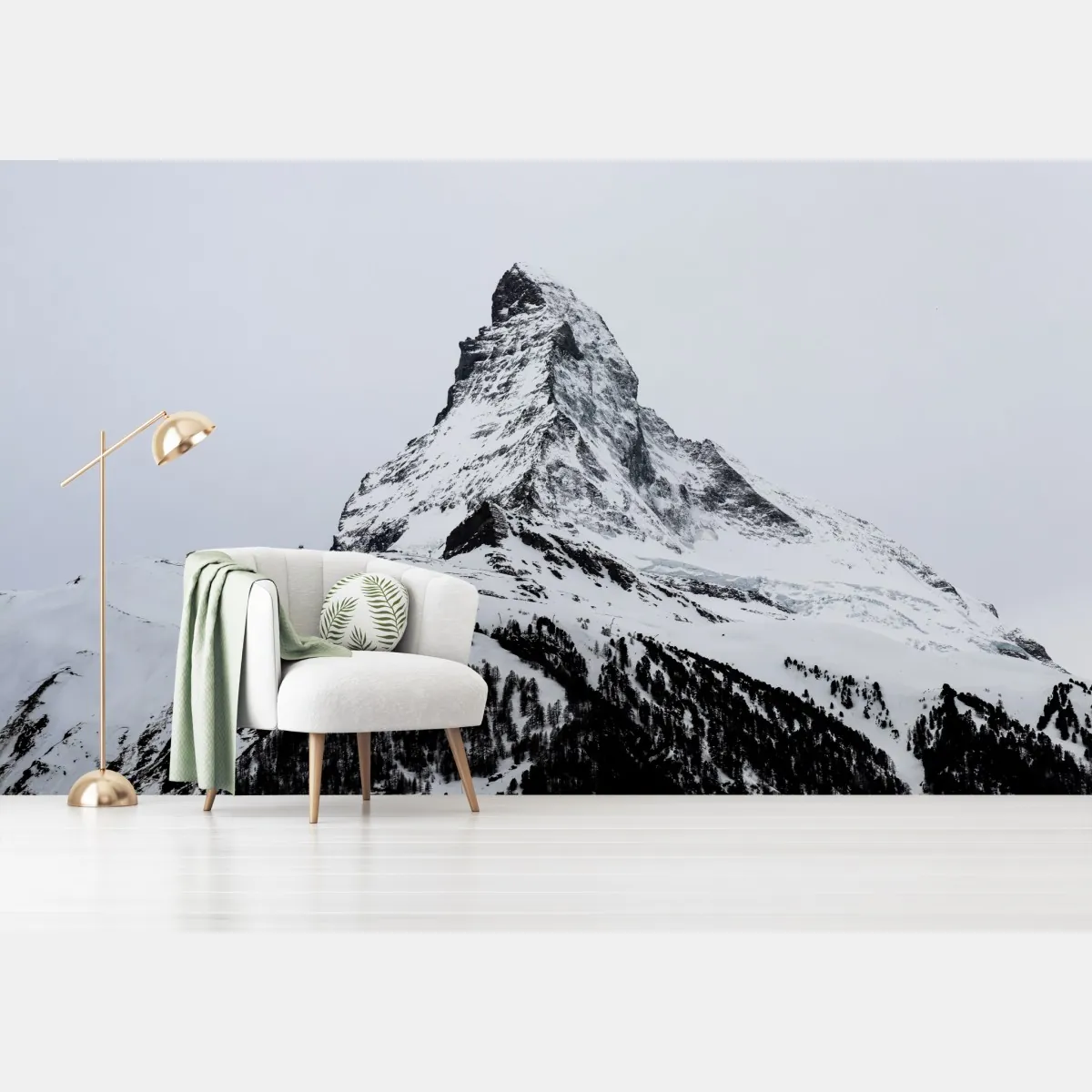 Fototapeta samotny pokryty śniegiem szczyt górski – Wallissimo® Fototapeta samotny pokryty śniegiem szczyt górski – Wallissimo®
