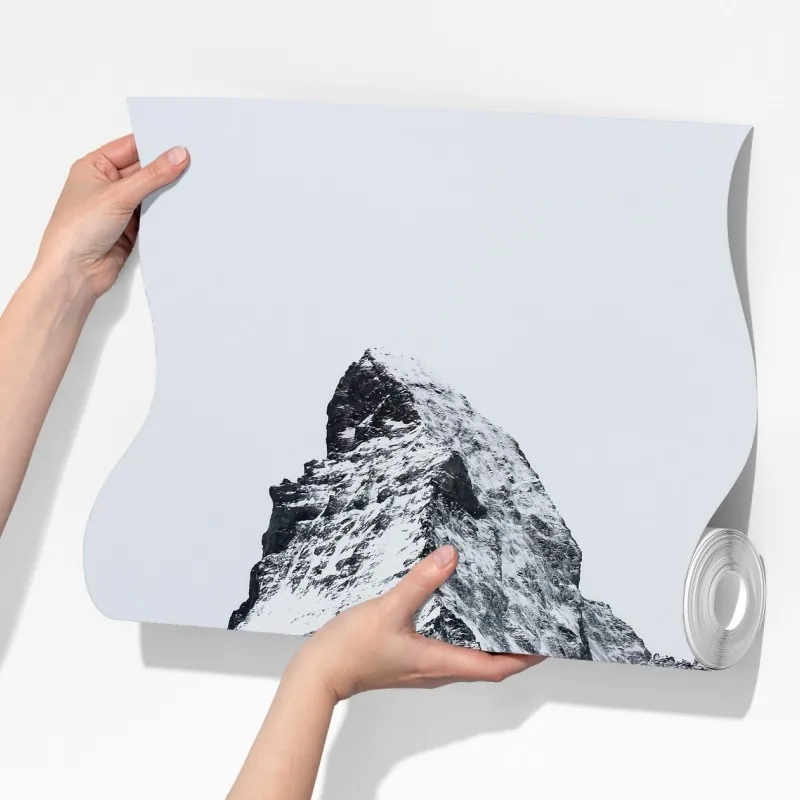 Fototapeta samotny pokryty śniegiem szczyt górski – Wallissimo® Fototapeta samotny pokryty śniegiem szczyt górski – Wallissimo®