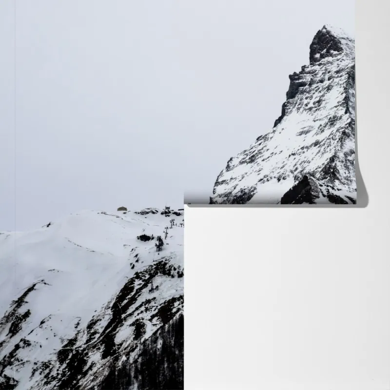 Fototapeta samotny pokryty śniegiem szczyt górski – Wallissimo® Fototapeta samotny pokryty śniegiem szczyt górski – Wallissimo®