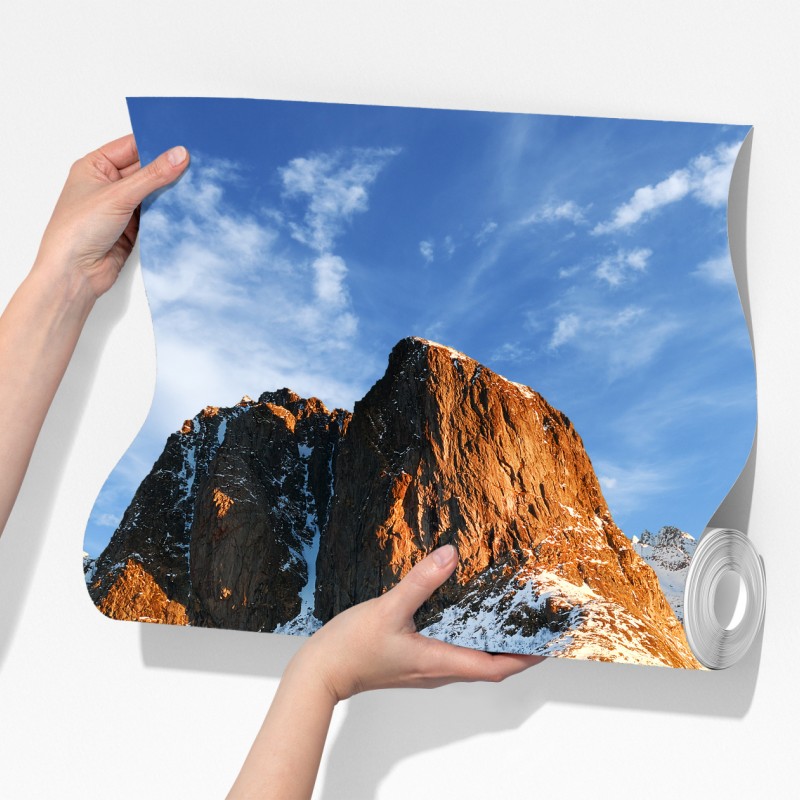 Fototapeta słoneczna wioska Hamnøy nad fiordem – Wallissimo® Fototapeta słoneczna wioska Hamnøy nad fiordem – Wallissimo®