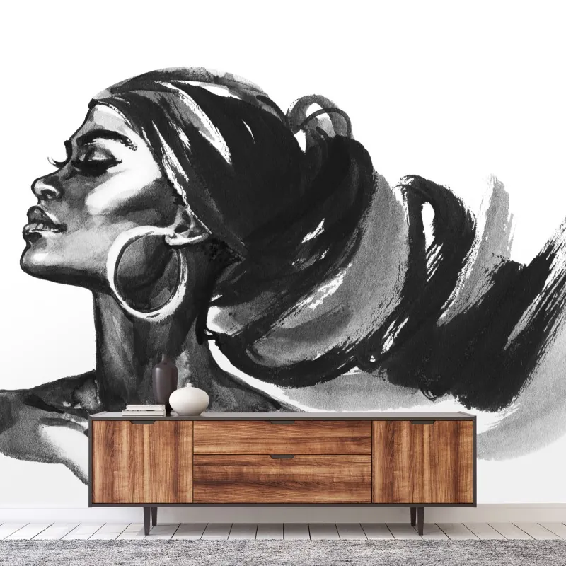 Fototapeta elegancki akwarelowy portret kobiety