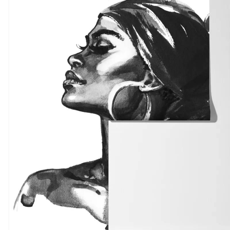 Fototapeta elegancki akwarelowy portret kobiety – Wallissimo® Fototapeta elegancki akwarelowy portret kobiety – Wallissimo®