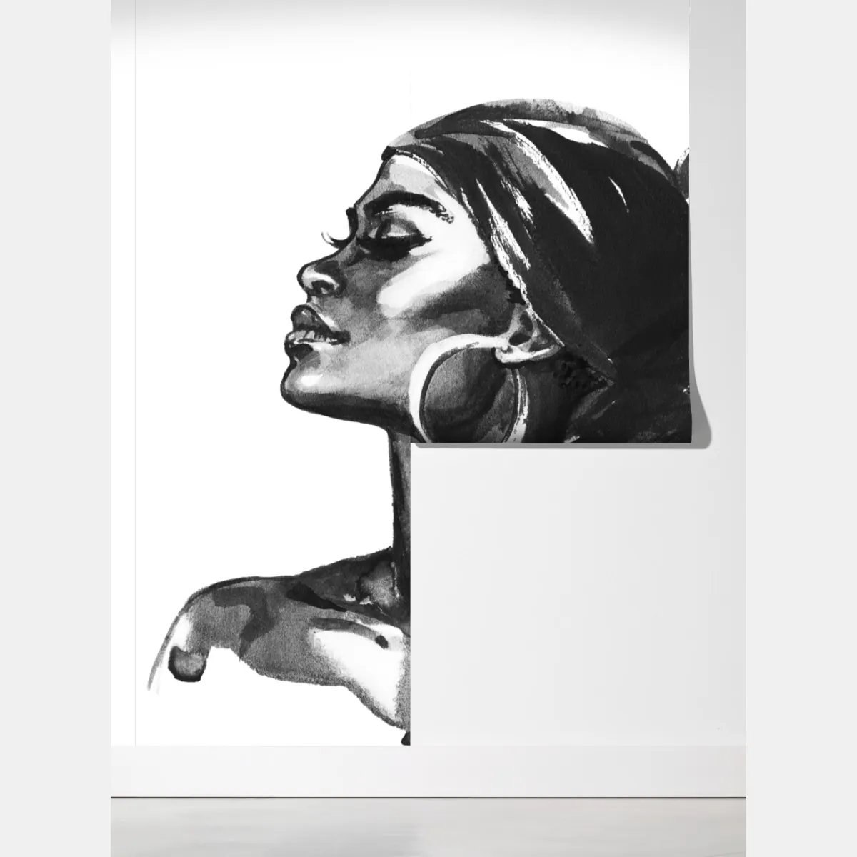 Fototapeta elegancki akwarelowy portret kobiety – Wallissimo® Fototapeta elegancki akwarelowy portret kobiety – Wallissimo®