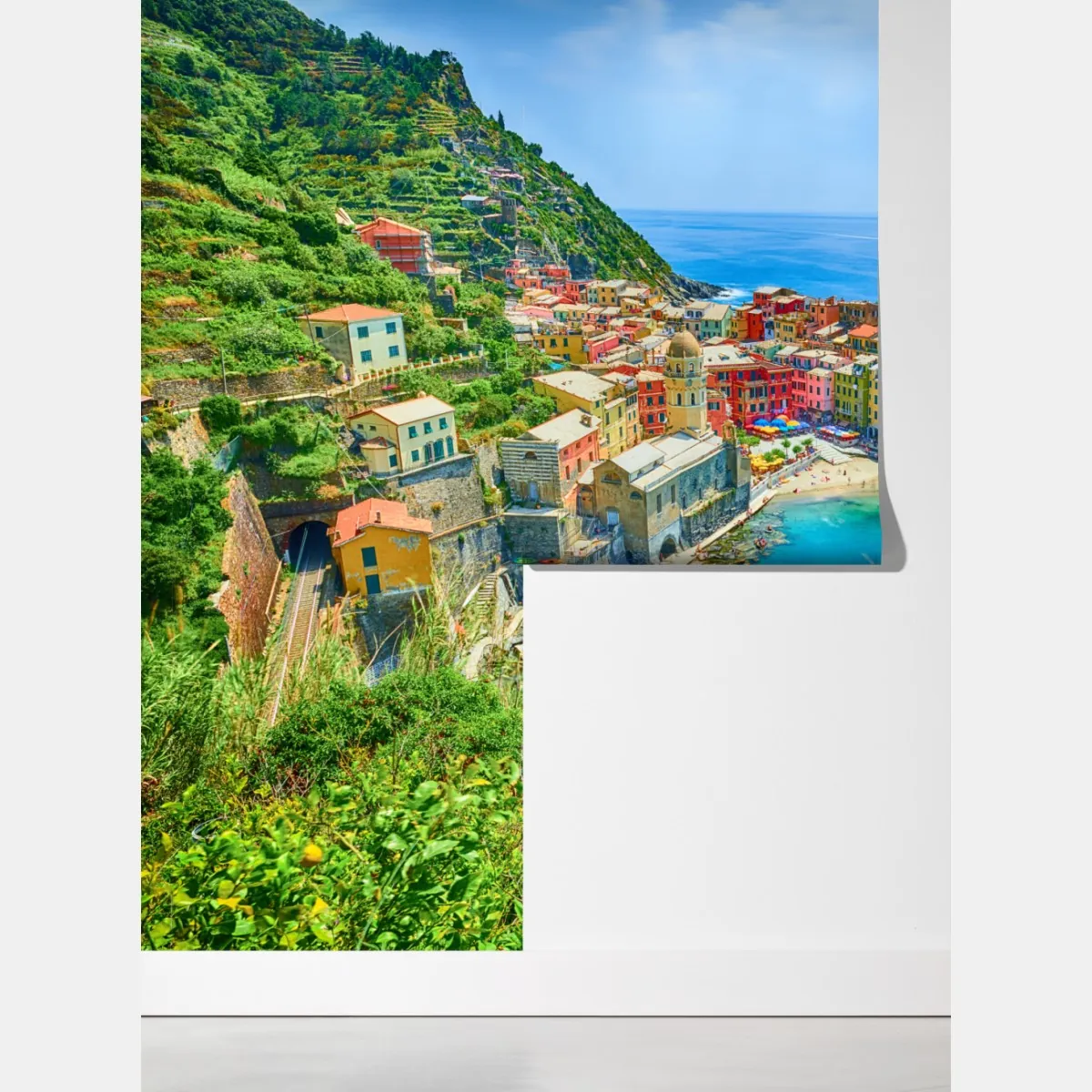 Fototapeta Vernazza kolorowa wioska nadmorska, Włochy – Wallissimo® Fototapeta Vernazza kolorowa wioska nadmorska, Włochy – Wallissimo®