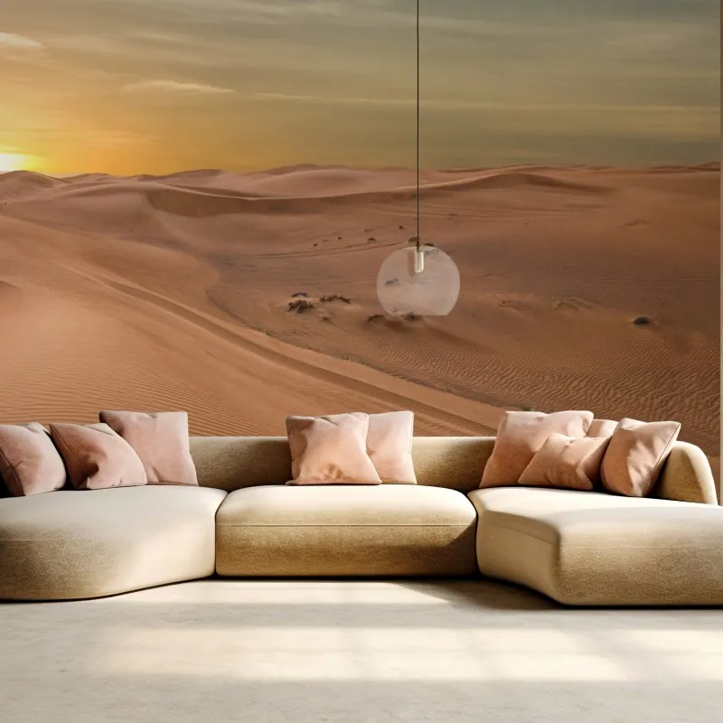 Fototapeta zachód słońca nad pustynią ZEA