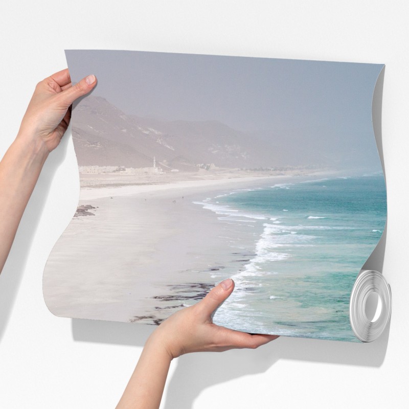 Fototapeta spokojne turkusowe wybrzeże nad pustynnymi klifami – Wallissimo® Fototapeta spokojne turkusowe wybrzeże nad pustynnymi klifami – Wallissimo®