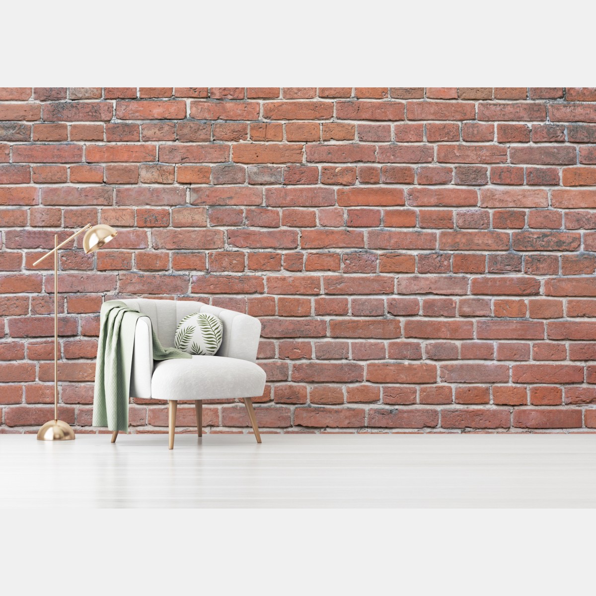Wall mural exposed red brick wall texture