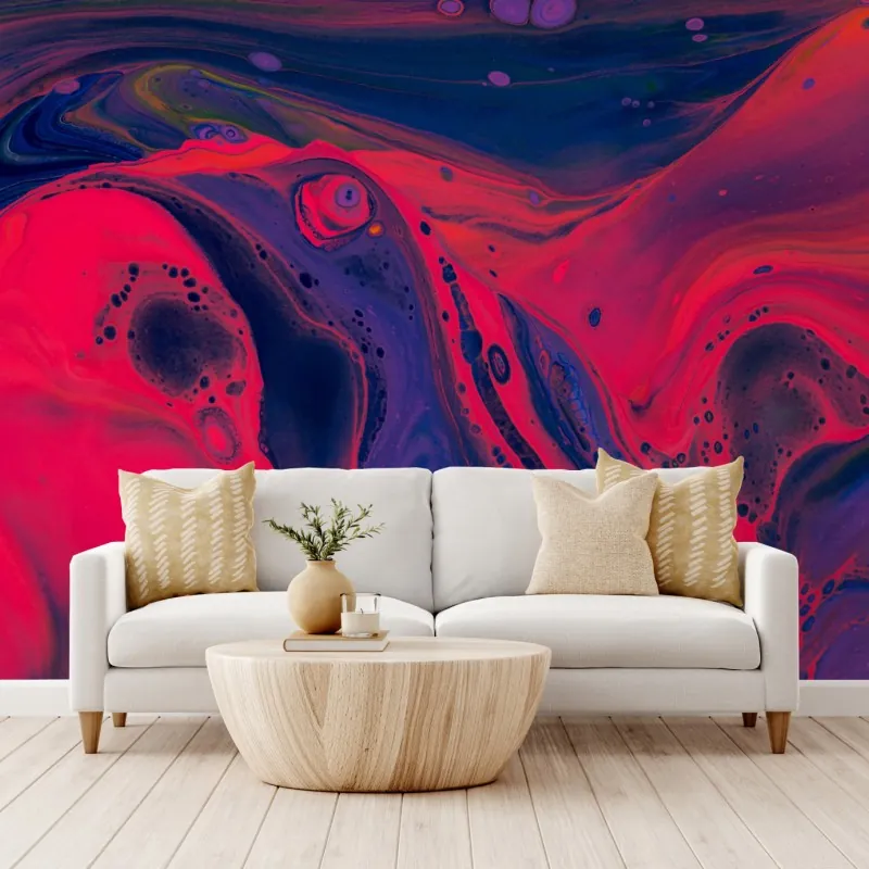 Fototapeta żywa różowa abstrakcja płynna