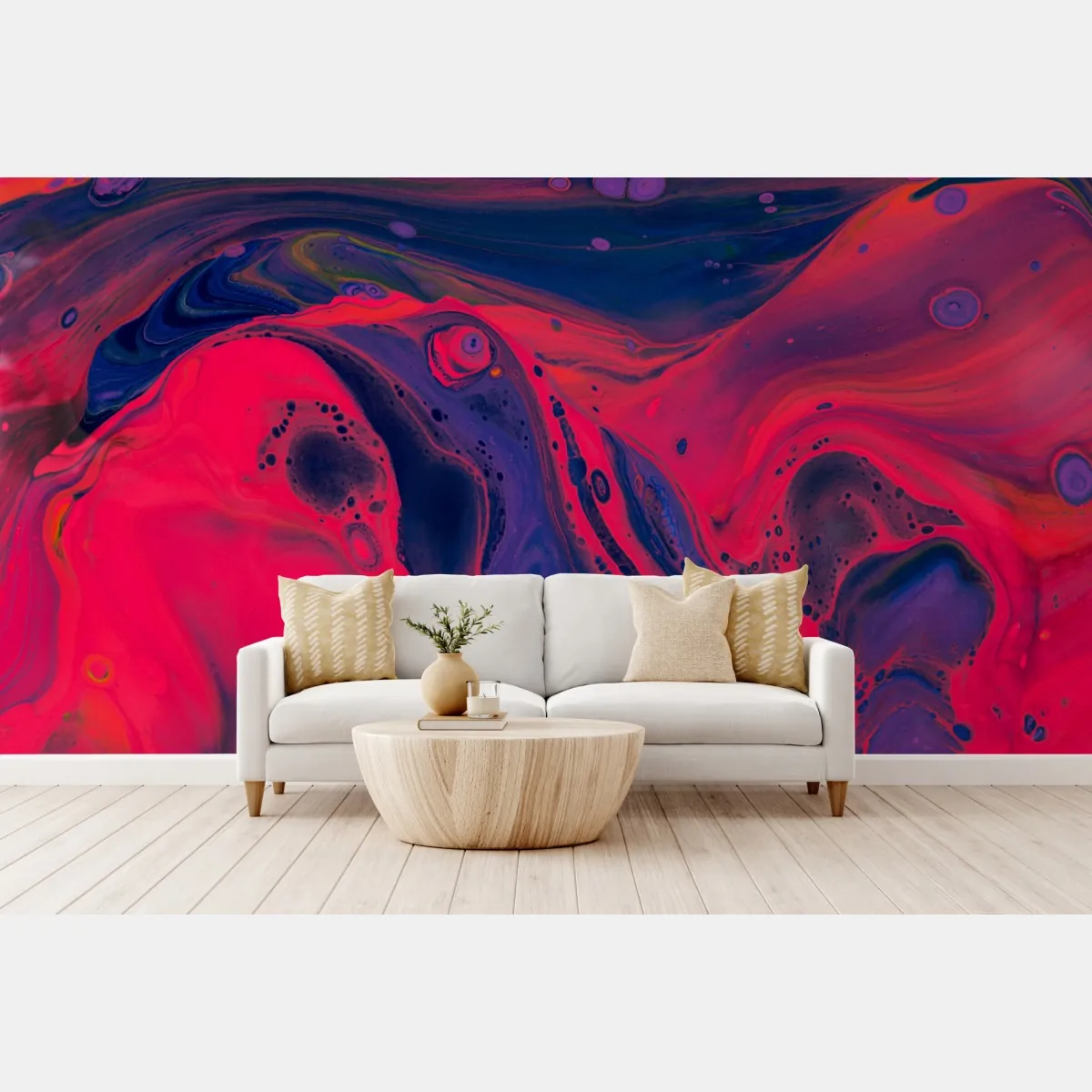 Fototapeta żywa różowa abstrakcja płynna – Wallissimo® Fototapeta żywa różowa abstrakcja płynna – Wallissimo®