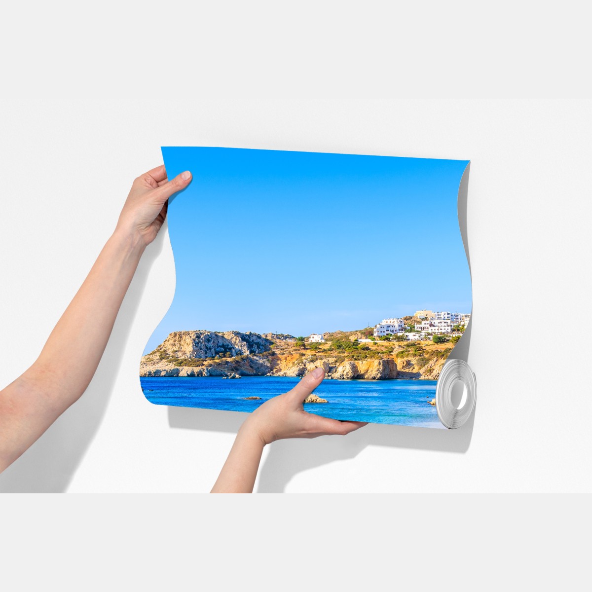 Fototapeta plaża Ammopi, Karpathos błękitna zatoka – Wallissimo® Fototapeta plaża Ammopi, Karpathos błękitna zatoka – Wallissimo®