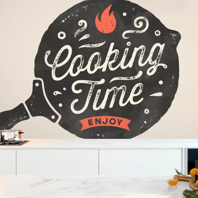 Fototapeta cooking time retro dekoracja kuchenna