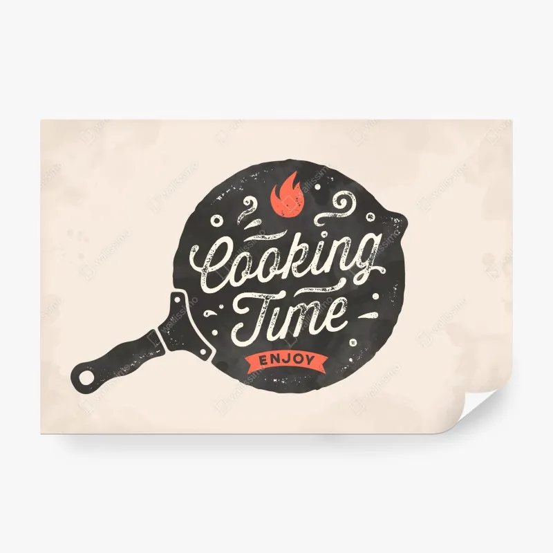 Fototapeta cooking time retro dekoracja kuchenna