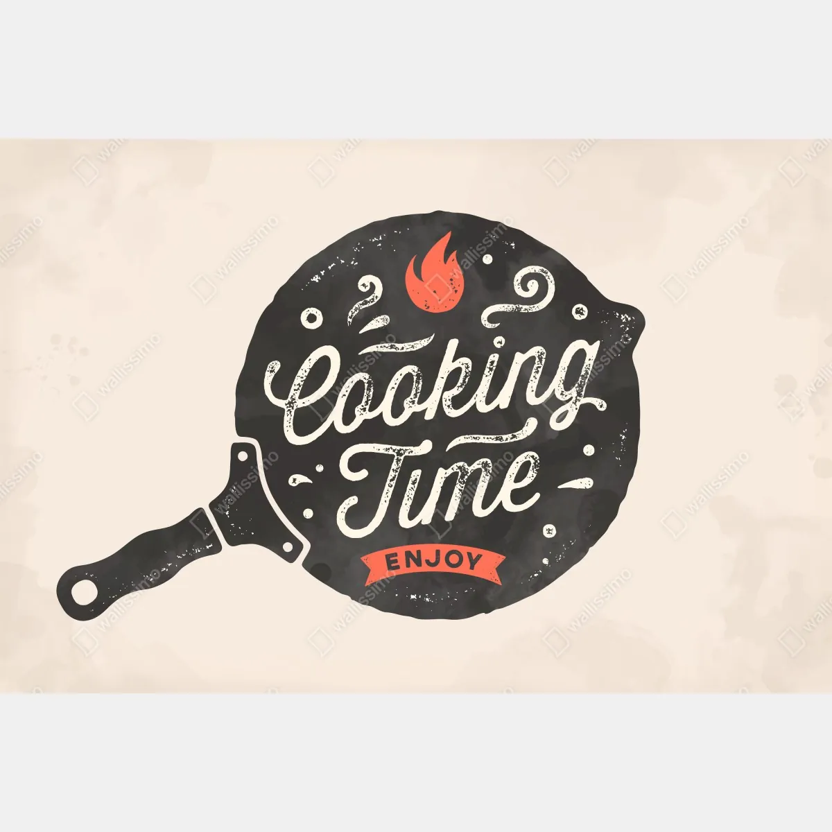 Fototapeta cooking time retro dekoracja kuchenna – Wallissimo® Fototapeta cooking time retro dekoracja kuchenna – Wallissimo®