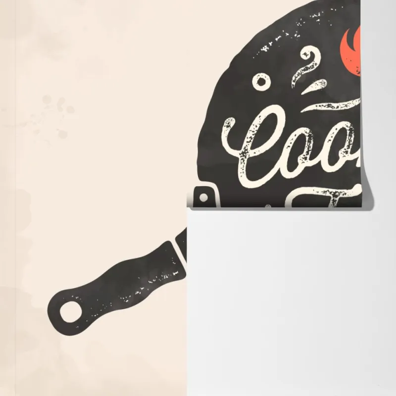 Fototapeta cooking time retro dekoracja kuchenna – Wallissimo® Fototapeta cooking time retro dekoracja kuchenna – Wallissimo®